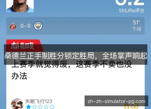 桑德兰正手制胜分锁定胜局，全场掌声响起